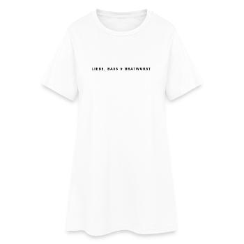 SCHRÜCKTIVAL - Frauen T-Shirt-Kleid - Weiß - Vorne