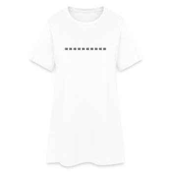 Trait de symbole en pointillés - Robe T-shirt Femme - blanc - Devant