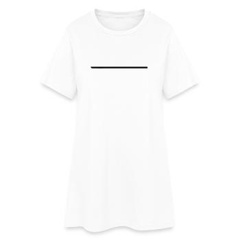 Coup de pinceau Ligne horizontale Design minimaliste - Robe T-shirt Femme - blanc - Devant