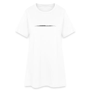 Strich art coup de pinceau tiret - Robe T-shirt Femme - blanc - Devant