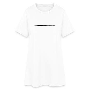 refroidir ligne coup de pinceau raye la ligne farb - Frauen T-Shirt-Kleid - Weiß - Vorne