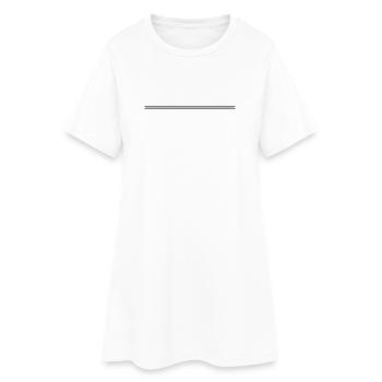 Line Dash Icon - Women’s T-Shirt Dress - white - Front