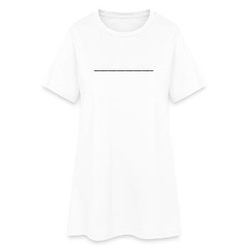 Brushstroke Minimalism Line Art Abstract - Women’s T-Shirt Dress - white - Front