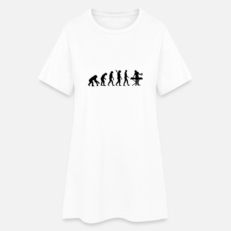 evolution DEEJAY DJ DJING b - Frauen T-Shirt-Kleid - Weiß