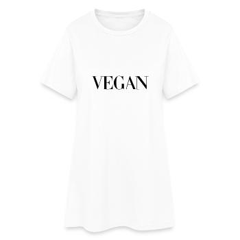 VEGAN - Frauen T-Shirt-Kleid - Weiß - Vorne