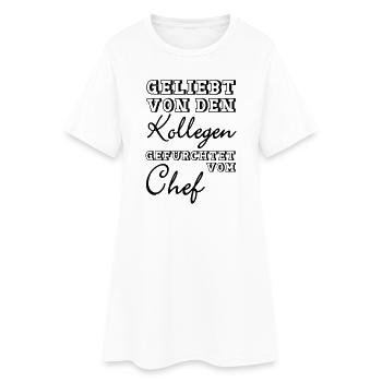 Geliebt von den Kollegen Geschenk - Frauen T-Shirt-Kleid - Weiß - Vorne