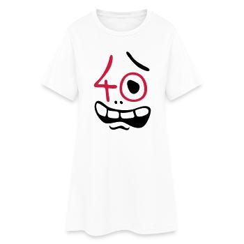 Uh oh, 40 years! - Women’s T-Shirt Dress - white - Front
