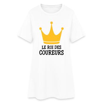 Laufen / Running / Jogging / Joggen / Marathon - Frauen T-Shirt-Kleid - Weiß - Vorne
