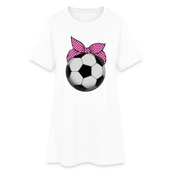 Football Bandana Football féminin de football cadeau - Robe T-shirt Femme - blanc - Devant