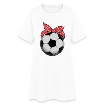 Football Bandana Football féminin de football cadeau - Robe T-shirt Femme - blanc - Devant
