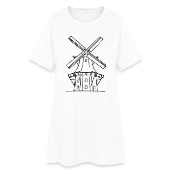 Moulin à vent - Robe T-shirt Femme - blanc - Devant