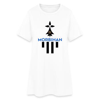 Logo Morbihan 56  - Robe T-shirt Femme - blanc - Devant
