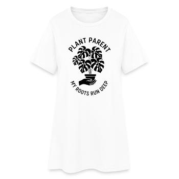 Monstera Pflanzeneltern Urbaner Dschungel - Frauen T-Shirt-Kleid - Weiß - Vorne
