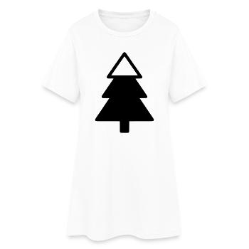 Silhouette de la forêt de sapins - Robe T-shirt Femme - blanc - Devant