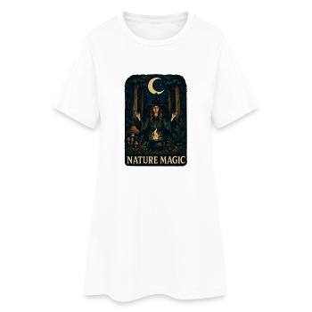 Magie de la Lune de la Forêt - Robe T-shirt Femme - blanc - Devant