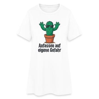 Cactus Sunglasses Warning ! - Women’s T-Shirt Dress - white - Front