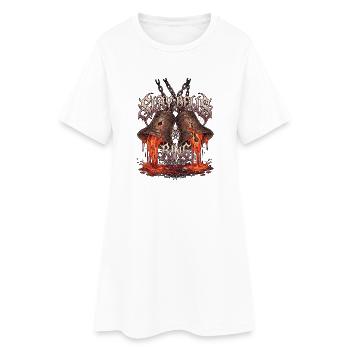 Noël Heavy Metal - Robe T-shirt Femme - blanc - Devant