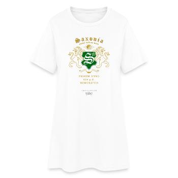 Saxonia Wappen Löwen-Emblem - Frauen T-Shirt-Kleid - Weiß - Vorne