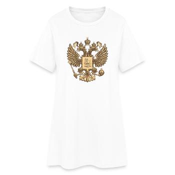 fier d'être russe - Robe T-shirt Femme - blanc - Devant