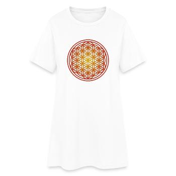 Yoga Mandala Fleur de Vie - Robe T-shirt Femme - blanc - Devant