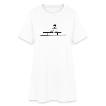 Skateboard Grind Rail Shaka Cool Hip Hop - Women’s T-Shirt Dress - white - Front