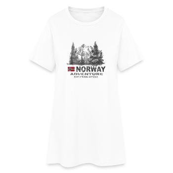 Norway - Norge - Norwegen - Frauen T-Shirt-Kleid - Weiß - Vorne
