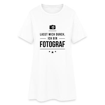 Ich bin Fotograf - Frauen T-Shirt-Kleid - Weiß - Vorne