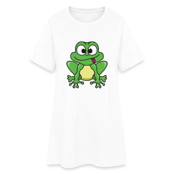 frog - Women’s T-Shirt Dress - white - Front