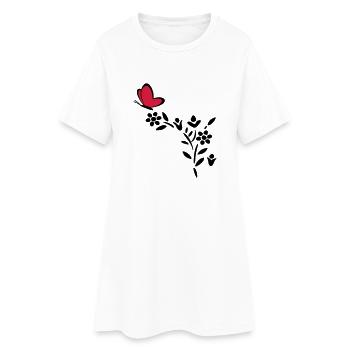 Usine de coeur de papillon - Robe T-shirt Femme - blanc - Devant