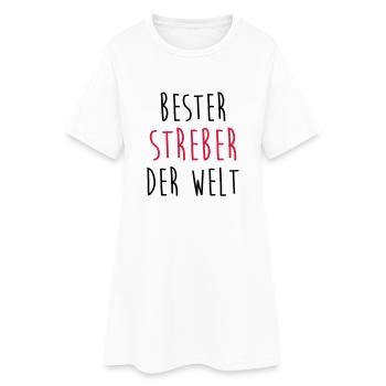 Streber Streberin Schule Kollegen Freund Lehrer - Frauen T-Shirt-Kleid - Weiß - Vorne