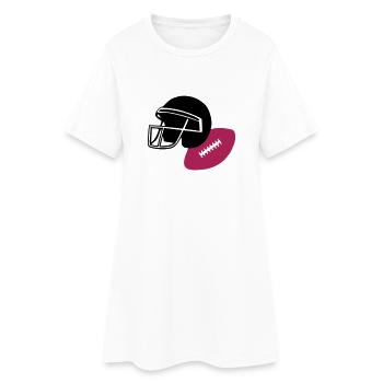 Football - Frauen T-Shirt-Kleid - Weiß - Vorne