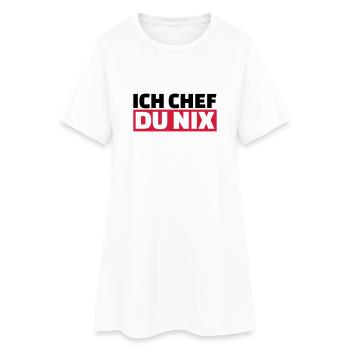 Chef - Frauen T-Shirt-Kleid - Weiß - Vorne