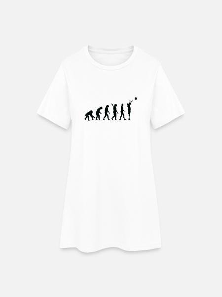 Evolution basket b - Robe T-shirt Femme - blanc