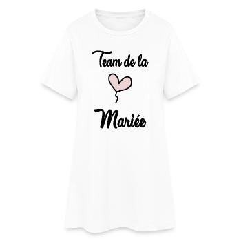 MARIEE. COEUR. COUPLE. JUST MARRIED. EVJF. SAINT V - Robe T-shirt Femme - blanc - Devant