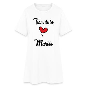 GERADE VERHEIRATET. Junggesellinnenabschied. VALENTINSTAG. PAAR - Frauen T-Shirt-Kleid - Weiß - Vorne
