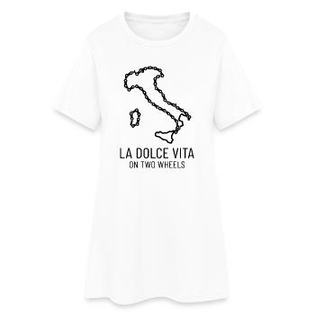 Italy Cycling Dolce Vita Shirt - Women’s T-Shirt Dress - white - Front
