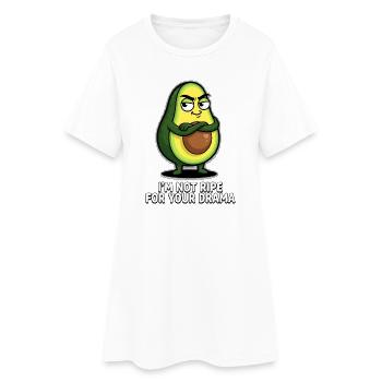 Avocat « Je ne suis pas mûr pour ton drame » - Robe T-shirt Femme - blanc - Devant
