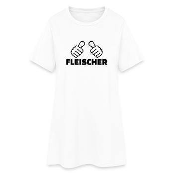 Fleischer - Frauen T-Shirt-Kleid - Weiß - Vorne