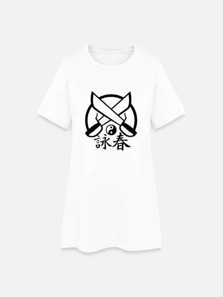 Wing Chun Ying Yang - Frauen T-Shirt-Kleid - Weiß