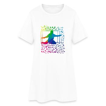 Gardien de but de Floorball - Robe T-shirt Femme - blanc - Devant