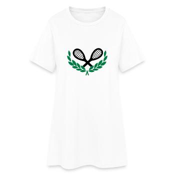 Tennis - Frauen T-Shirt-Kleid - Weiß - Vorne