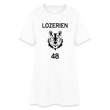Lozérien - Robe T-shirt Femme - blanc - Devant