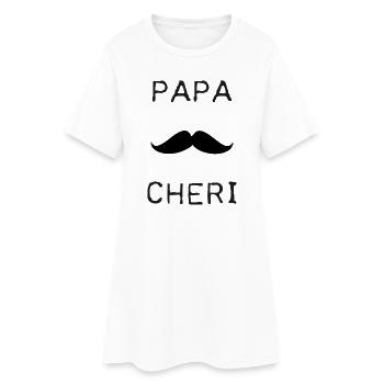 NOËL. ANNEE. ANNIVERSAIRE. RETRAITE. PAPA. MAMAM. - Robe T-shirt Femme - blanc - Devant