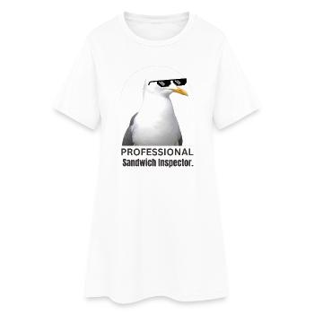 Mouette humoristique avec lunettes de soleil T-Shirt - Robe T-shirt Femme - blanc - Devant