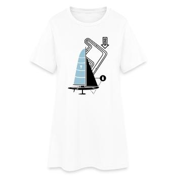 Parcours de régate moderne de voilier Yacht Yacht - Robe T-shirt Femme - blanc - Devant