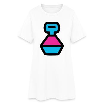 Bouteille d’eau rétro Pop Art des années 90 - Robe T-shirt Femme - blanc - Devant
