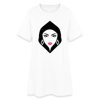 BW Woman Geometric Beauty That Commands Attention - Women’s T-Shirt Dress - white - Front