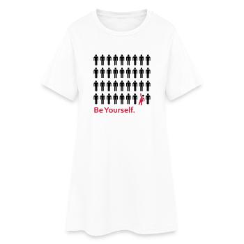 Soyez vous-même - Robe T-shirt Femme - blanc - Devant