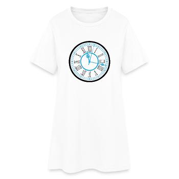 horloge montre clock time hourglass sanduhr33 - Robe T-shirt Femme - blanc - Devant