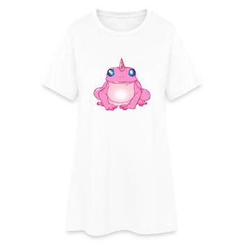 Grenouille avec corne - Robe T-shirt Femme - blanc - Devant
